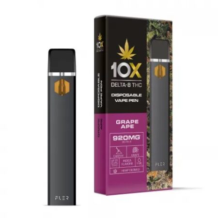 Shop 10x Grape Ape Delta 8 THC Vape Disposable Washington