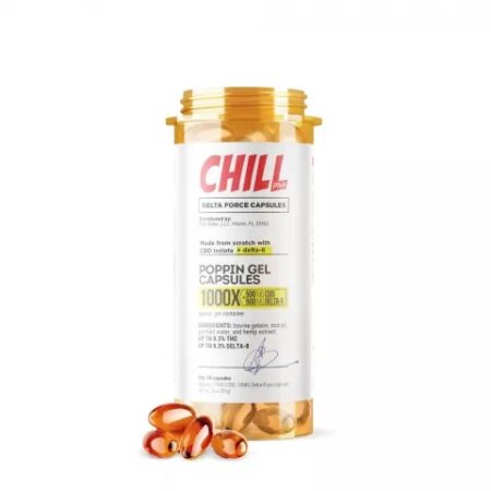 Shop Delta8 Chill Plus THC Poppin Gel 1000MG Capsules Washington