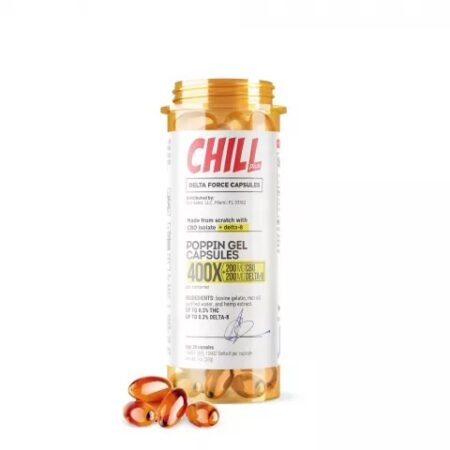 Shop Delta8 Chill Plus THC Poppin Gel 400MG Capsules Washington