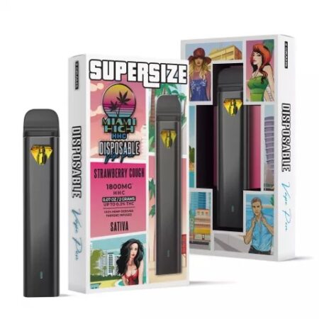 Shop HHC Strawberry Cough Vape Pen Disposable Vape Miami High From Washington
