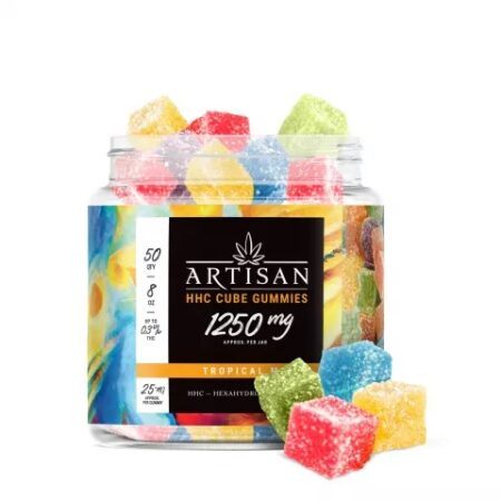 Shop HHC THC Gummies Artisan Cubes Tropical Mix  From Washington