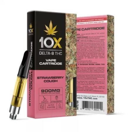 Shop Strawberry Cough 10X Cartridge Delta8 THC Online